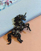 Load image into Gallery viewer, Black Unicorn Brooch
