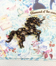 Load image into Gallery viewer, Black Unicorn Brooch
