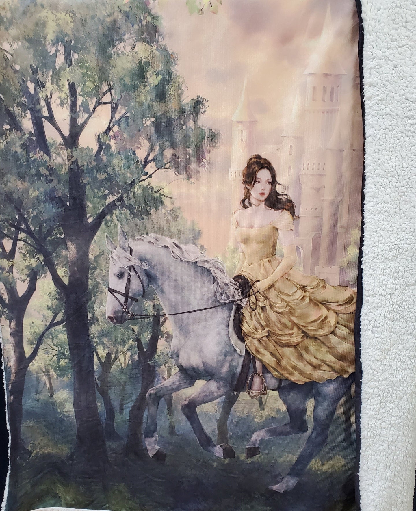 Belle Beauty and the Beast Blanket