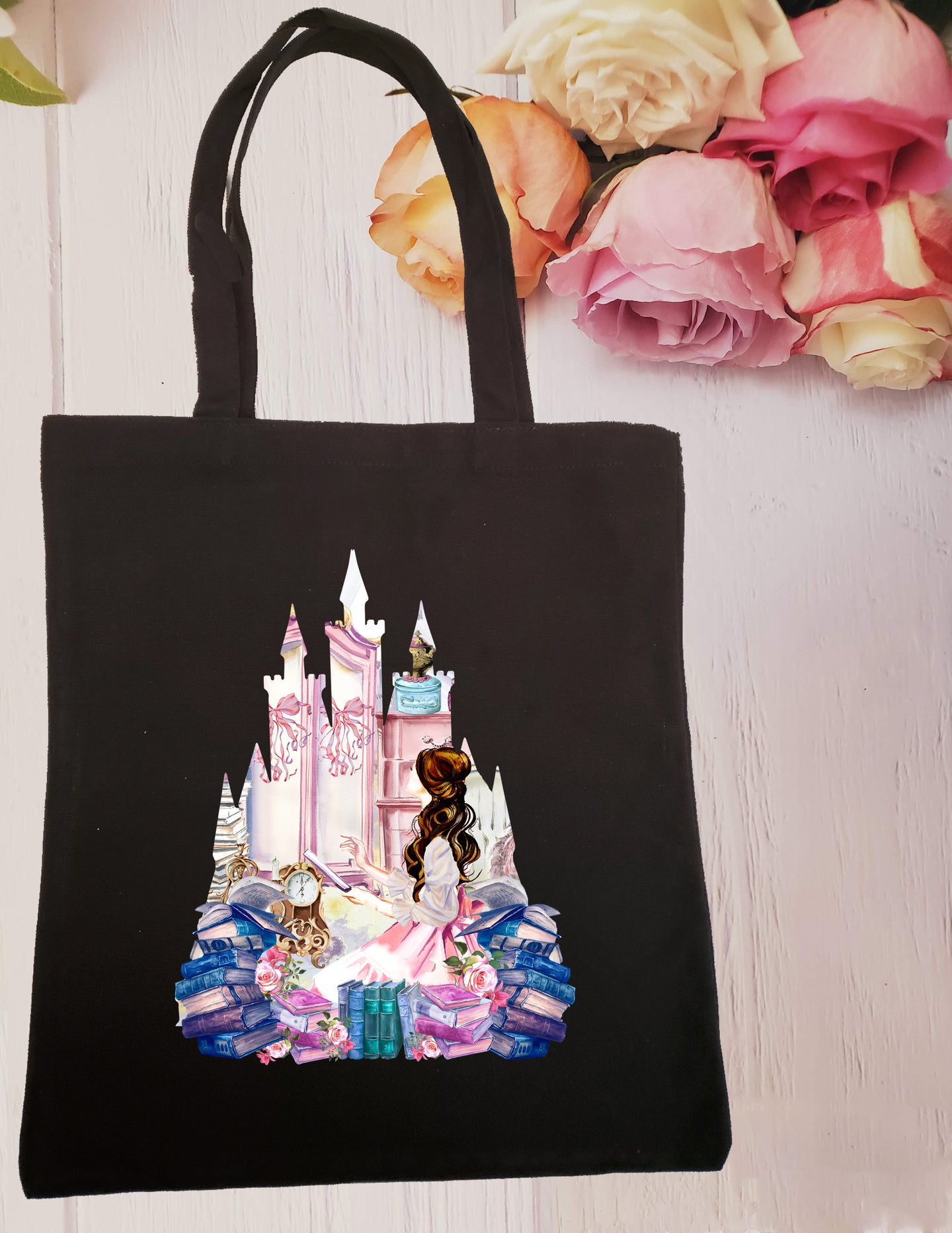 Beauty and the Beast Book Tote Bag