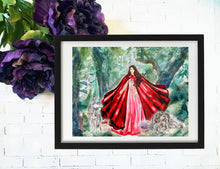 Load image into Gallery viewer, Fairytale Mashup - Beauty and the Beast, Red Riding Hood - 5x7 Art Print
