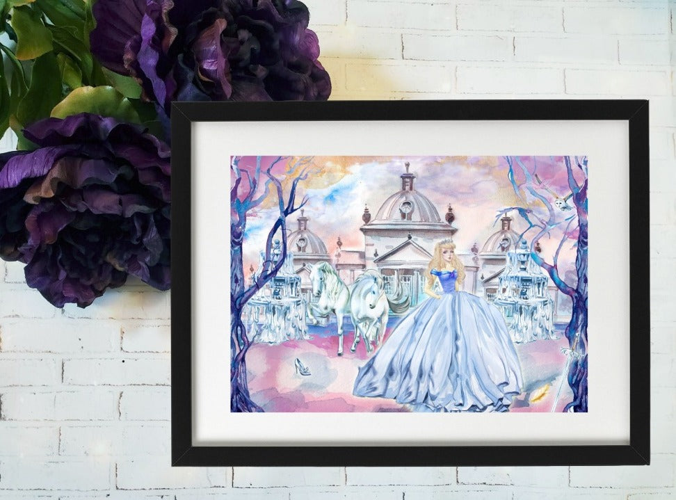 Fairytale Mashup - Cinderella, Snow Queen - 5x7 Art Print